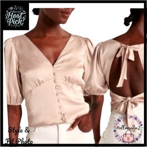 Abercrombie & Fitch Elegant Cream Women's Top